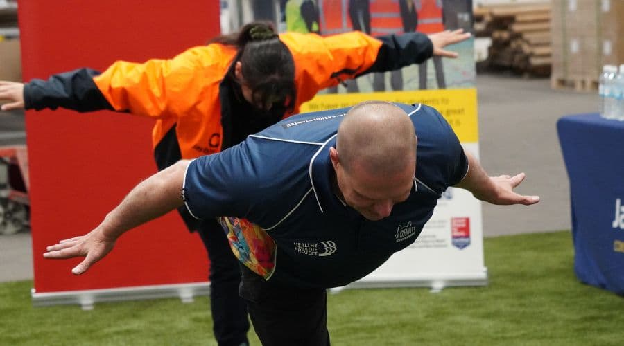Tradies Doing the Downward Dog